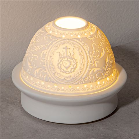 Sacret heart LED porcelain dome